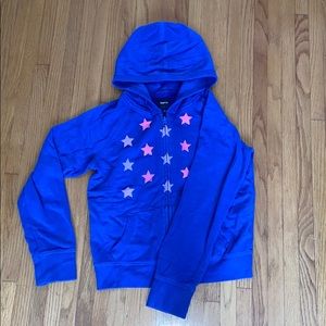 blue zip up hoodie•gap kids